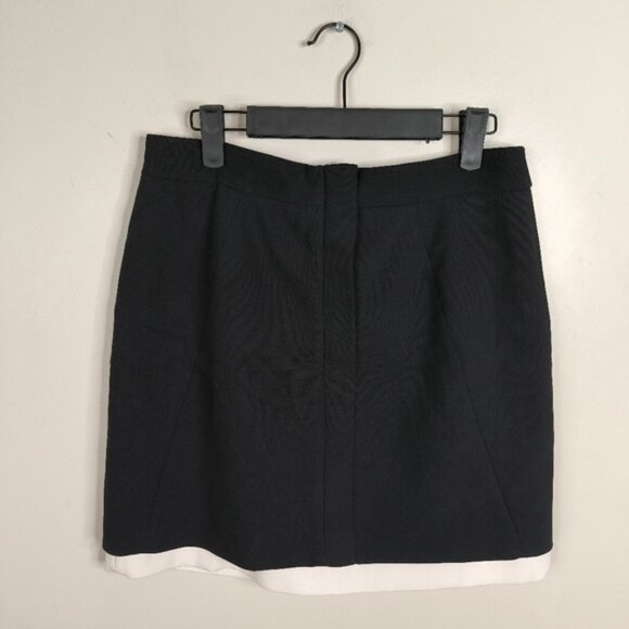 Banana Republic Quiet Luxury Two Toned Mod Retro Stretch Skirt 6 - Picture 2 of 8